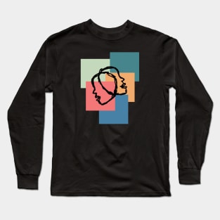 Abstract faces Long Sleeve T-Shirt